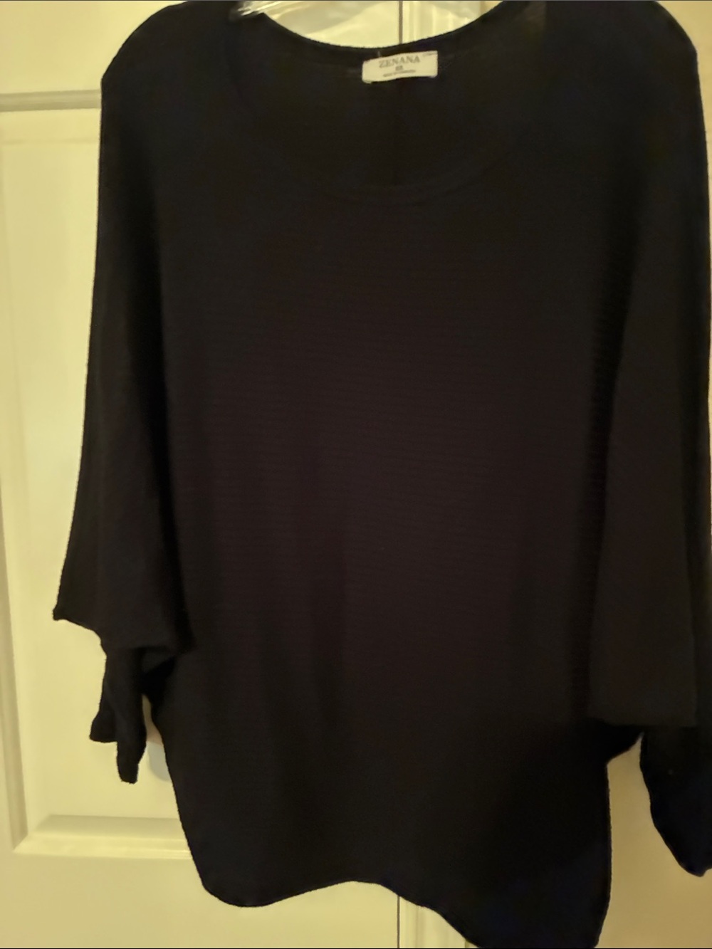 Zenana Ladies  Crewneck Sweater - Black